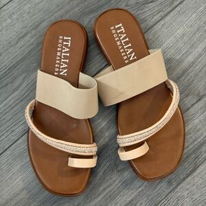 Italian sandals beige